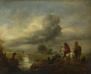 Two Vedettes on the Watch by a Stream